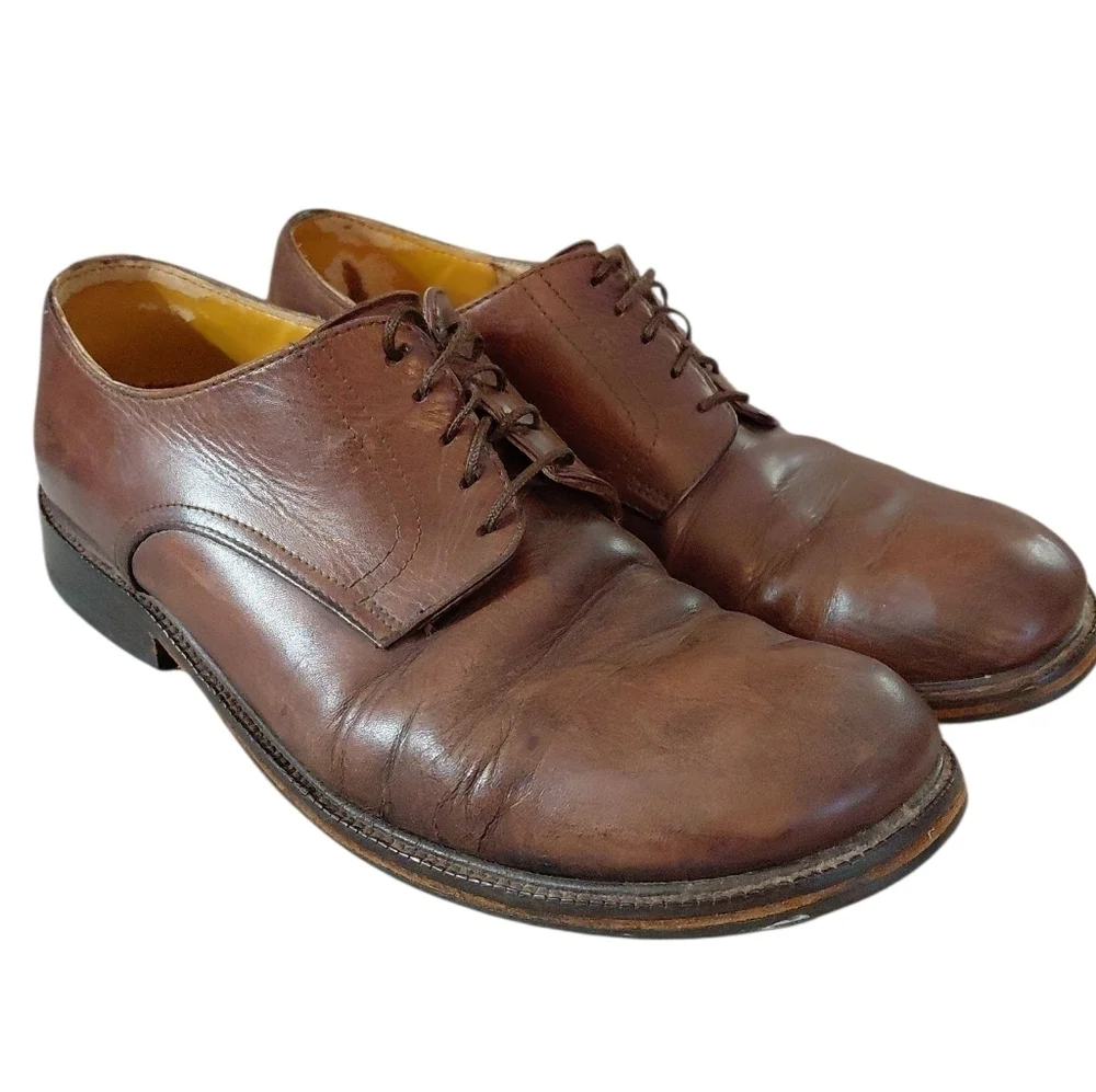 Birkenstock Brown Leather Oxfords Men's Brown Lace Up Shoes Size 12